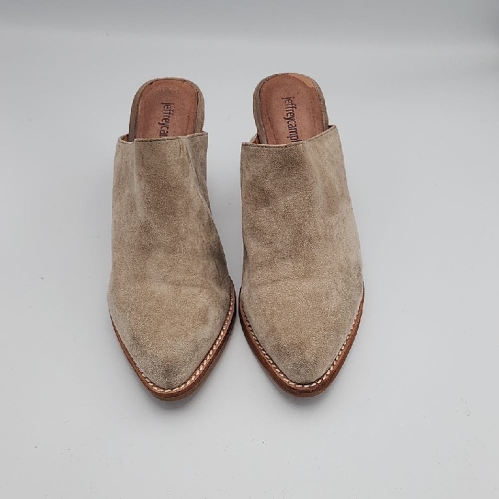 JEFFREY CAMPBELL Favela-2 Tan Suede Western Style Mule, Size 7.5 - Picture 2 of 8